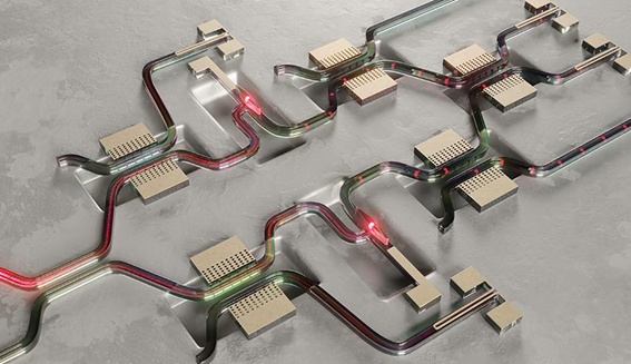 芯片級(jí)光開關(guān)技術(shù)示意圖