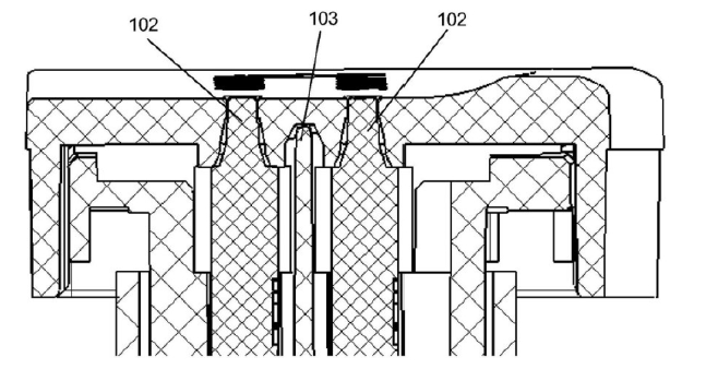 內(nèi)殼體隔離數(shù)個(gè)導(dǎo)光體的示意圖多信標(biāo)光開關(guān)防竄光結(jié)構(gòu)圖