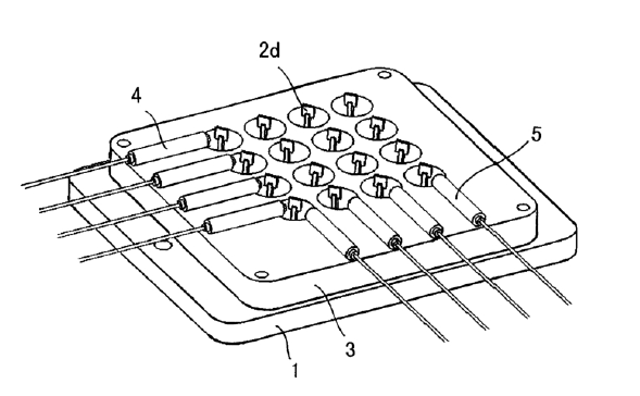 4x4微機(jī)械式光開(kāi)關(guān)陣列示意圖 4x4微機(jī)械式光開(kāi)關(guān)陣列示意圖