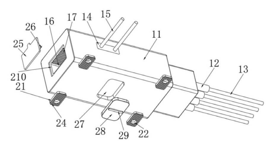 一種帶反向端口的磁光開關(guān)的爆炸結(jié)構(gòu)示意圖 - 廣西科毅光通信 一種帶反向端口的磁光開關(guān)的爆炸結(jié)構(gòu)示意圖 - 廣西科毅光通信