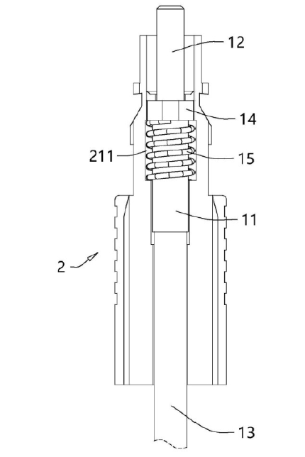 是插芯線纜與底座裝配后的俯視圖 - 廣西光通信