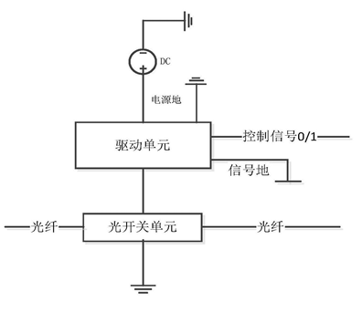 單路光開關單元控制電路示意圖 - 廣西科毅光通信